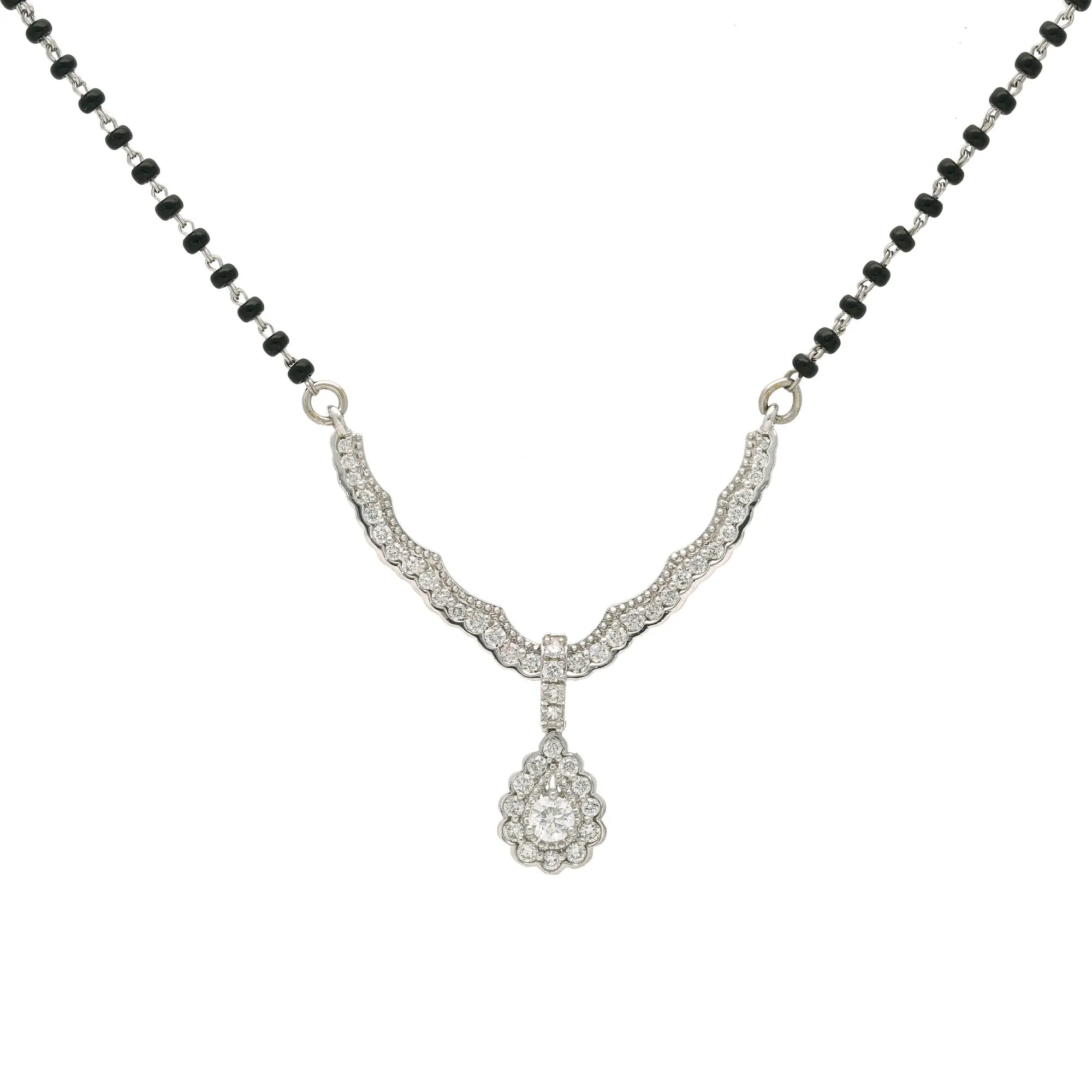 18K White Gold & Diamond Kashvi Mangalsutra Necklace