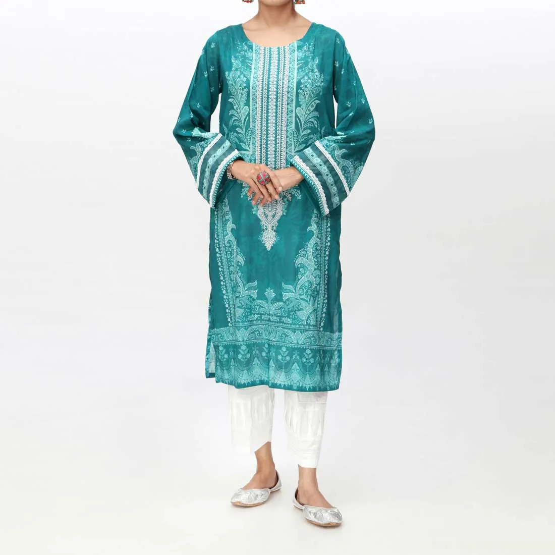 1PC- Embroidered & Digital Printed Lawn Shirt PS4220