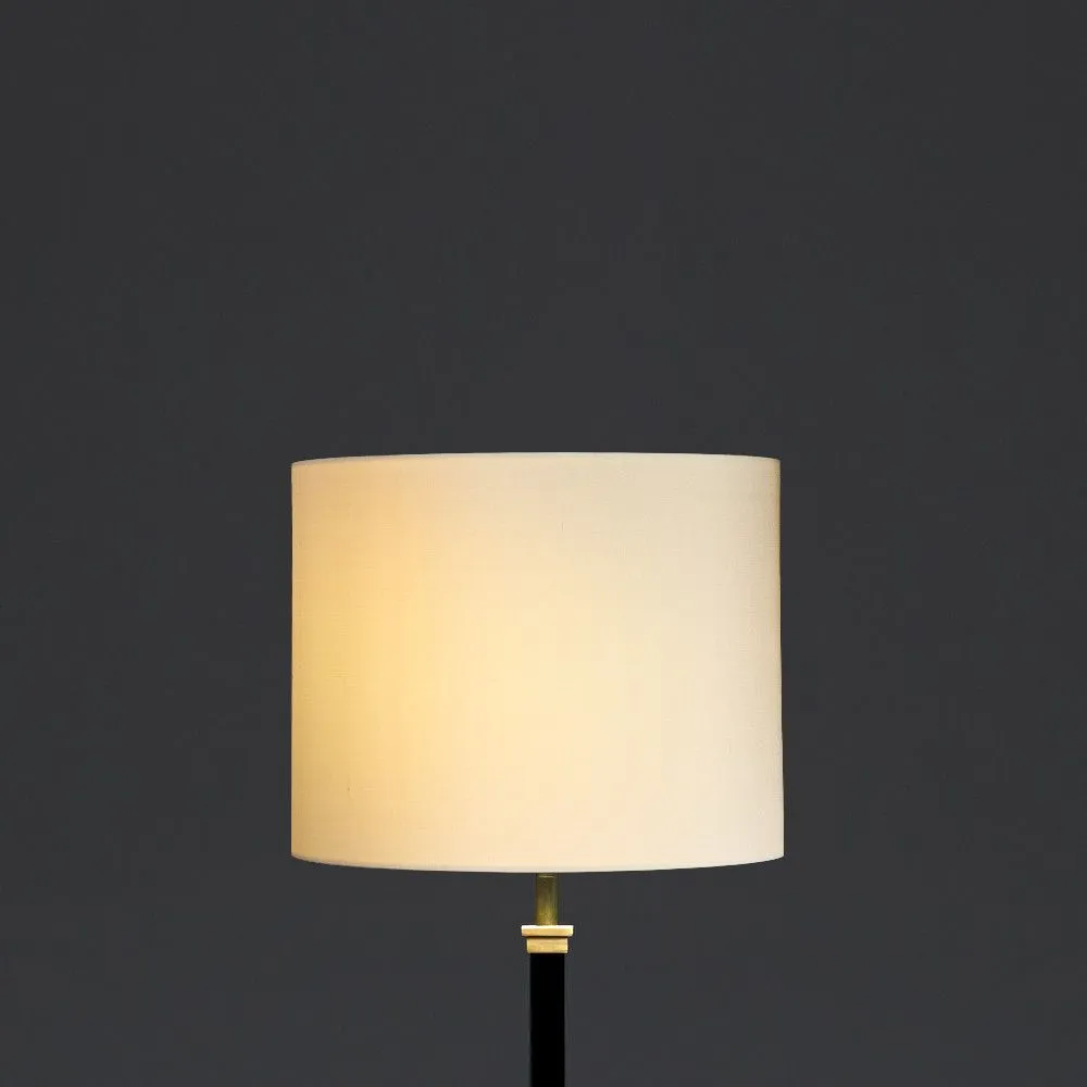 25cm drum lampshade in ivory dupion silk