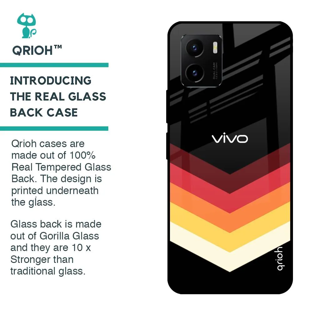 Abstract Arrow Pattern Glass Case For Vivo Y15s