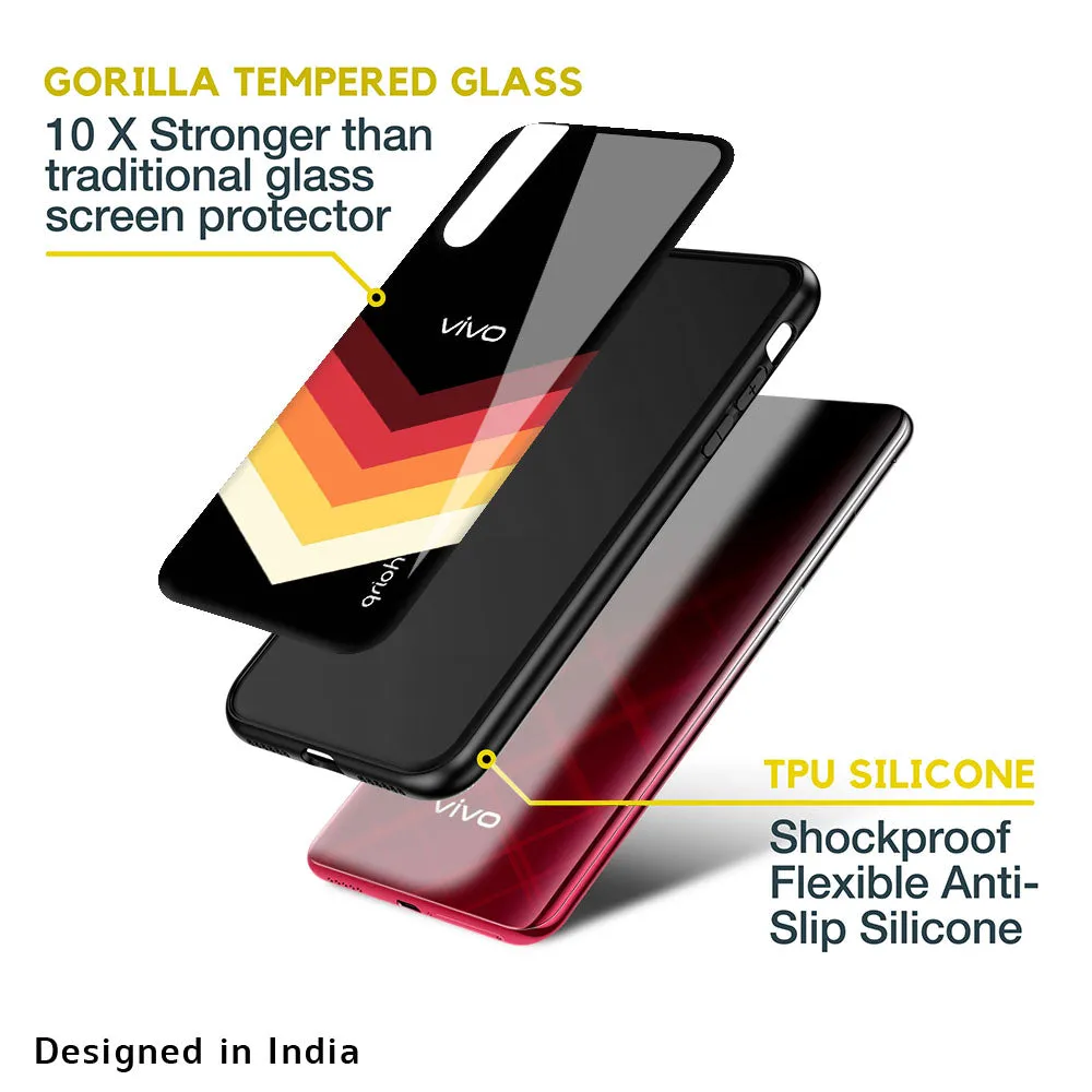 Abstract Arrow Pattern Glass Case For Vivo Y20