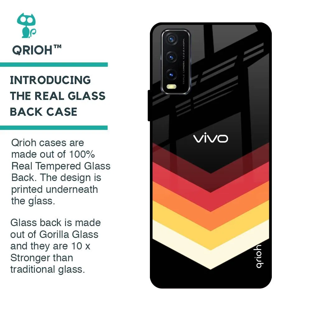 Abstract Arrow Pattern Glass Case For Vivo Y20