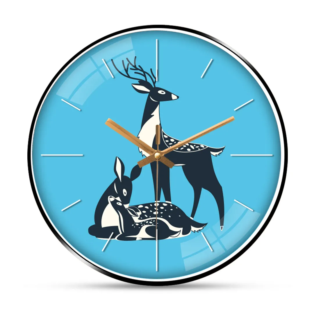 Abstract Deer Wall Clock