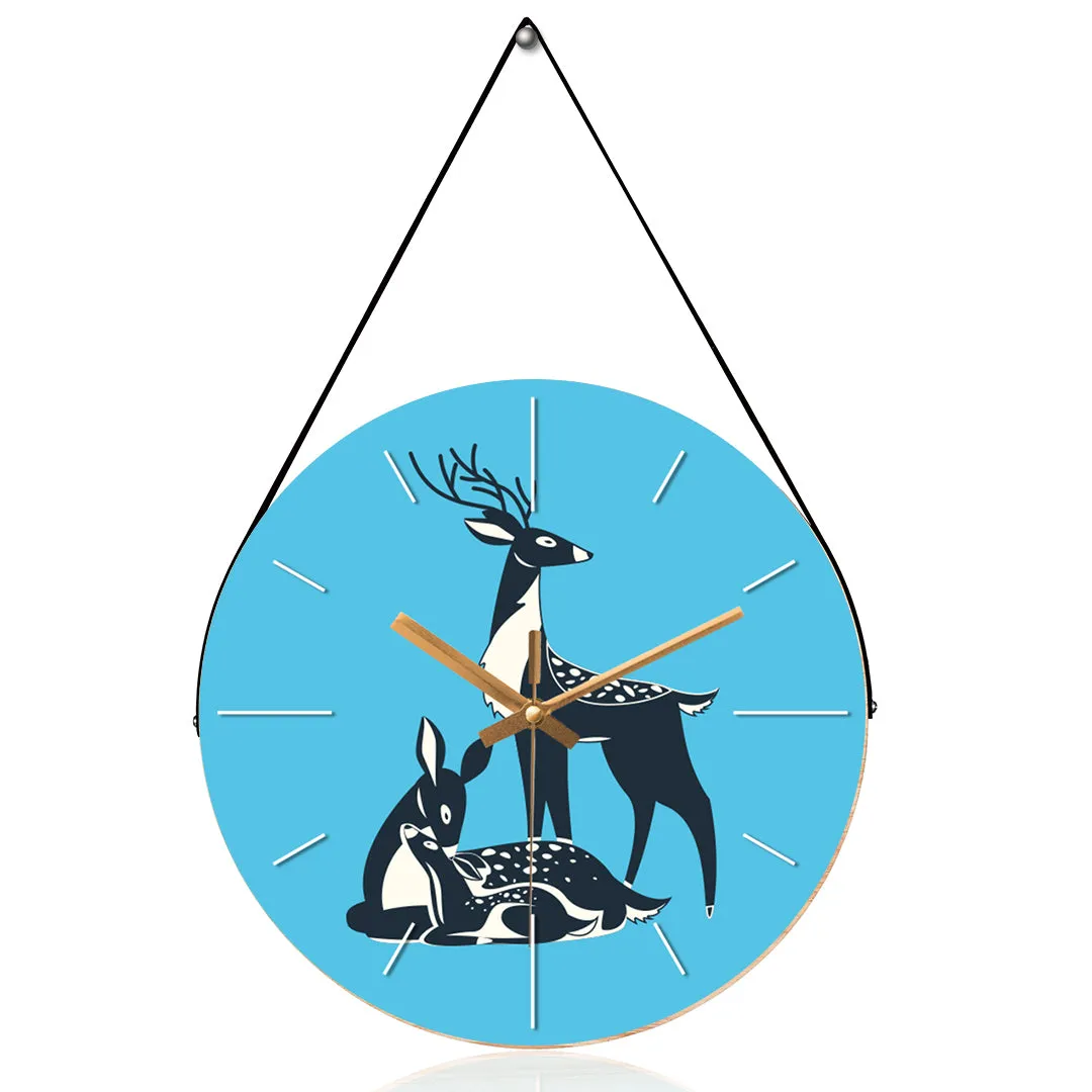 Abstract Deer Wall Clock