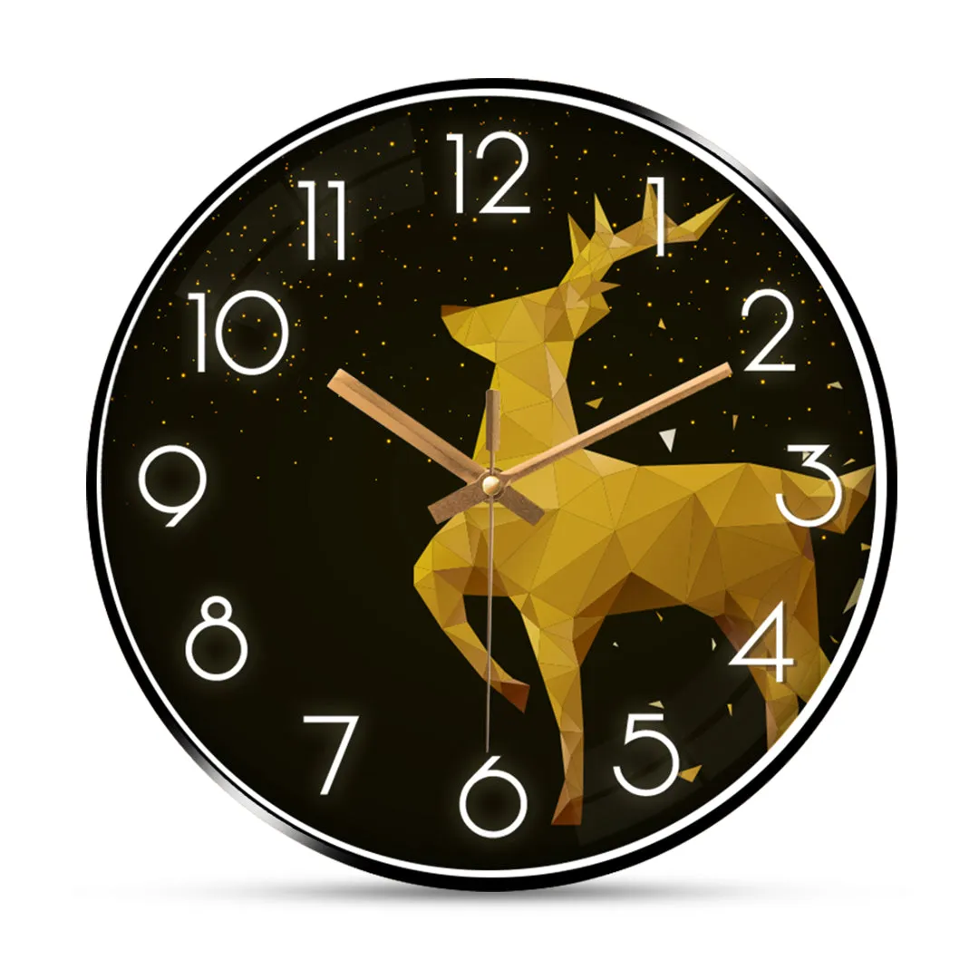 Abstract deer wall clock