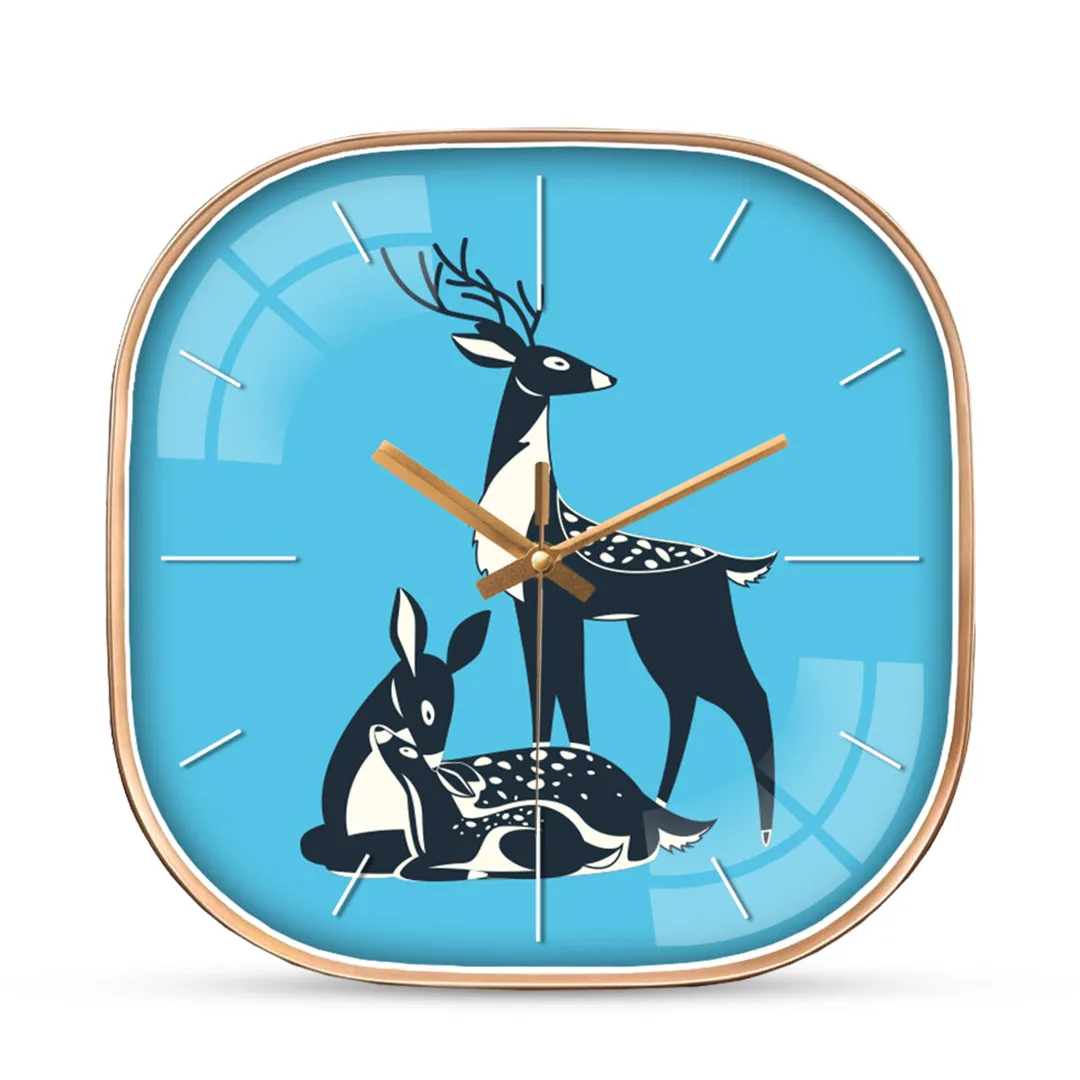 Abstract Deer Wall Clock