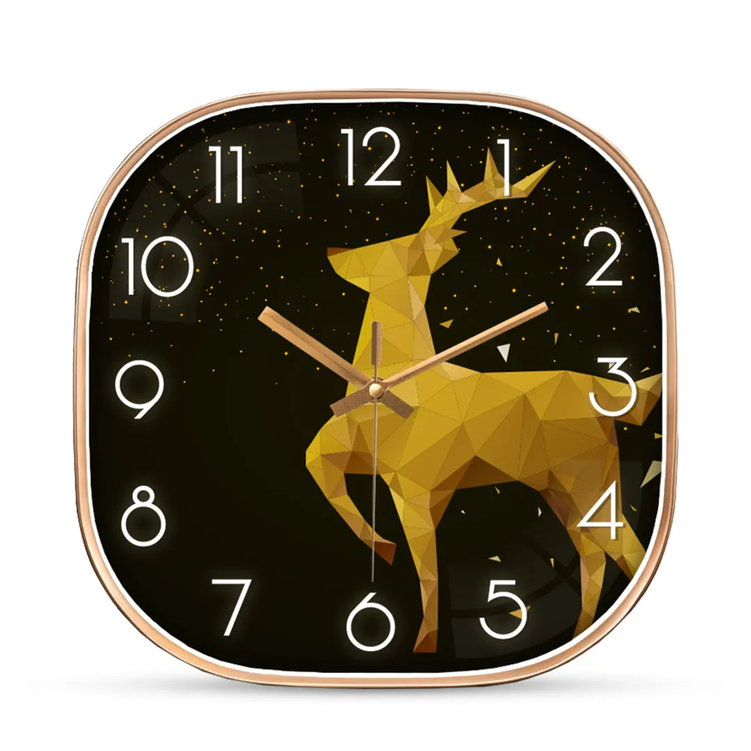 Abstract deer wall clock