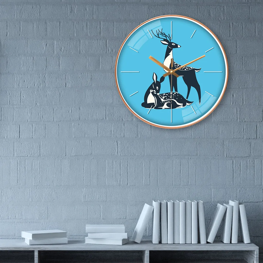 Abstract Deer Wall Clock