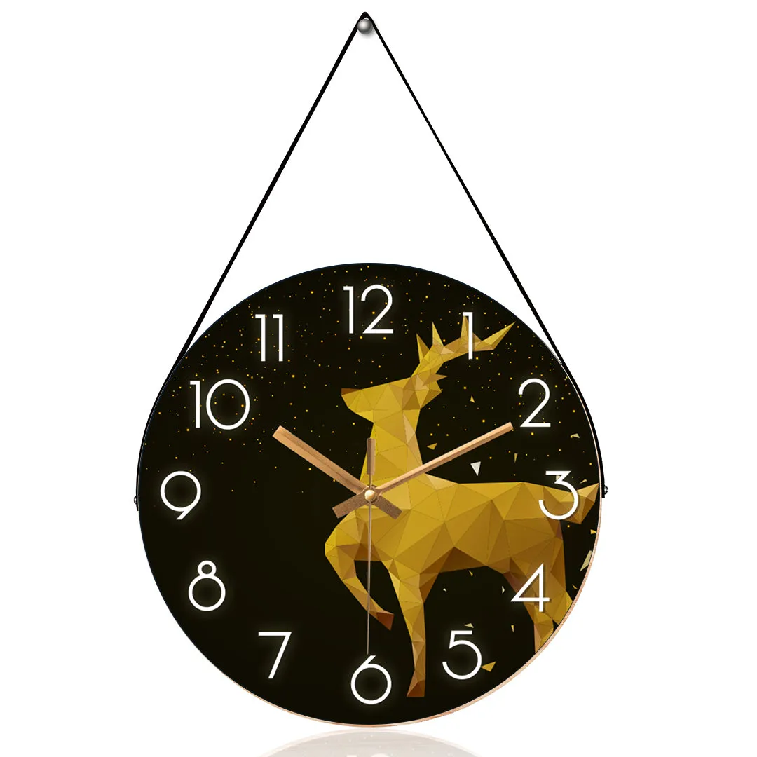 Abstract deer wall clock