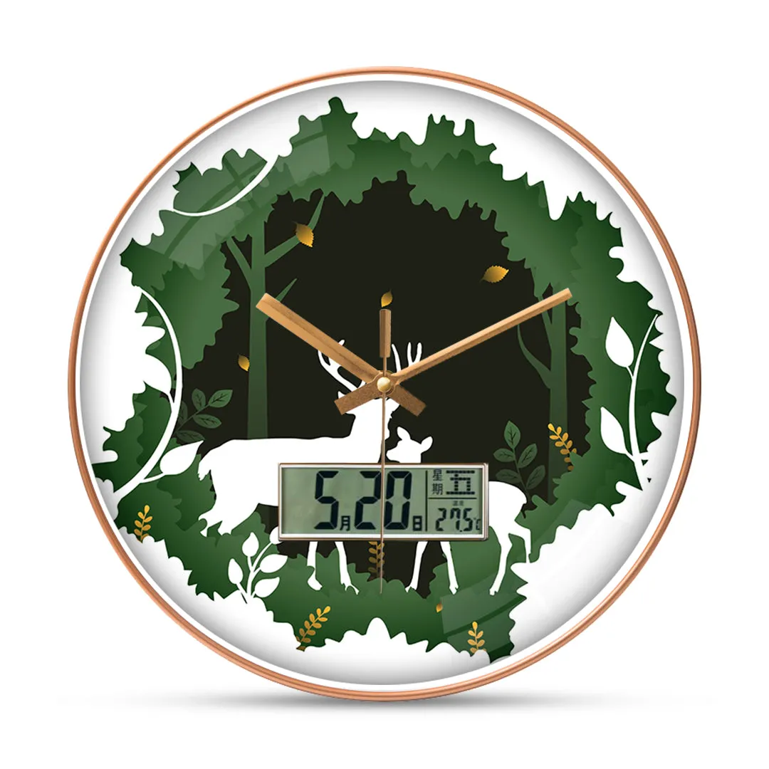 Abstract deer wall clock