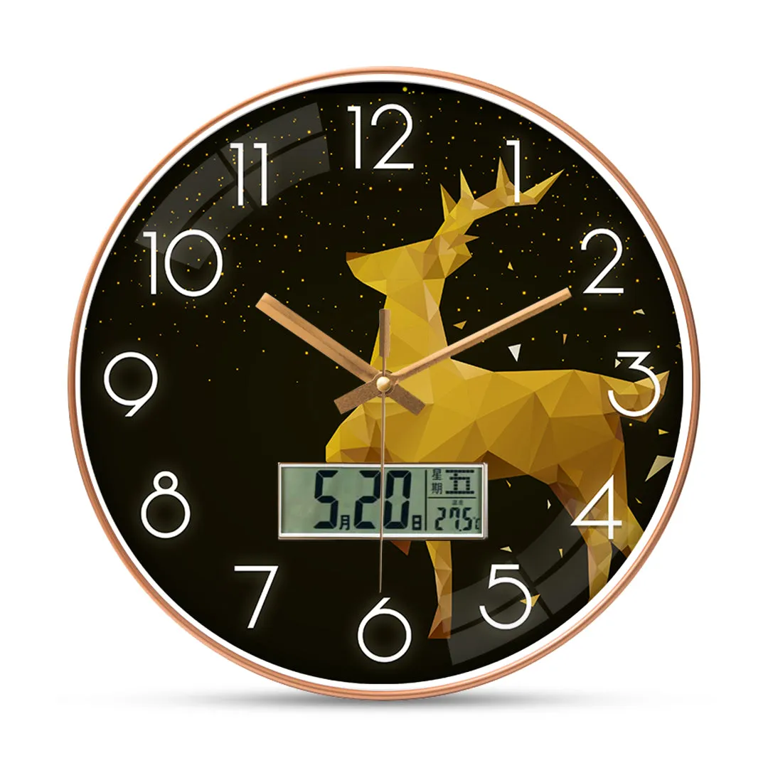 Abstract deer wall clock