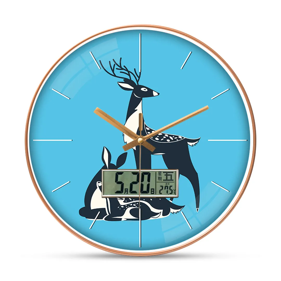 Abstract Deer Wall Clock