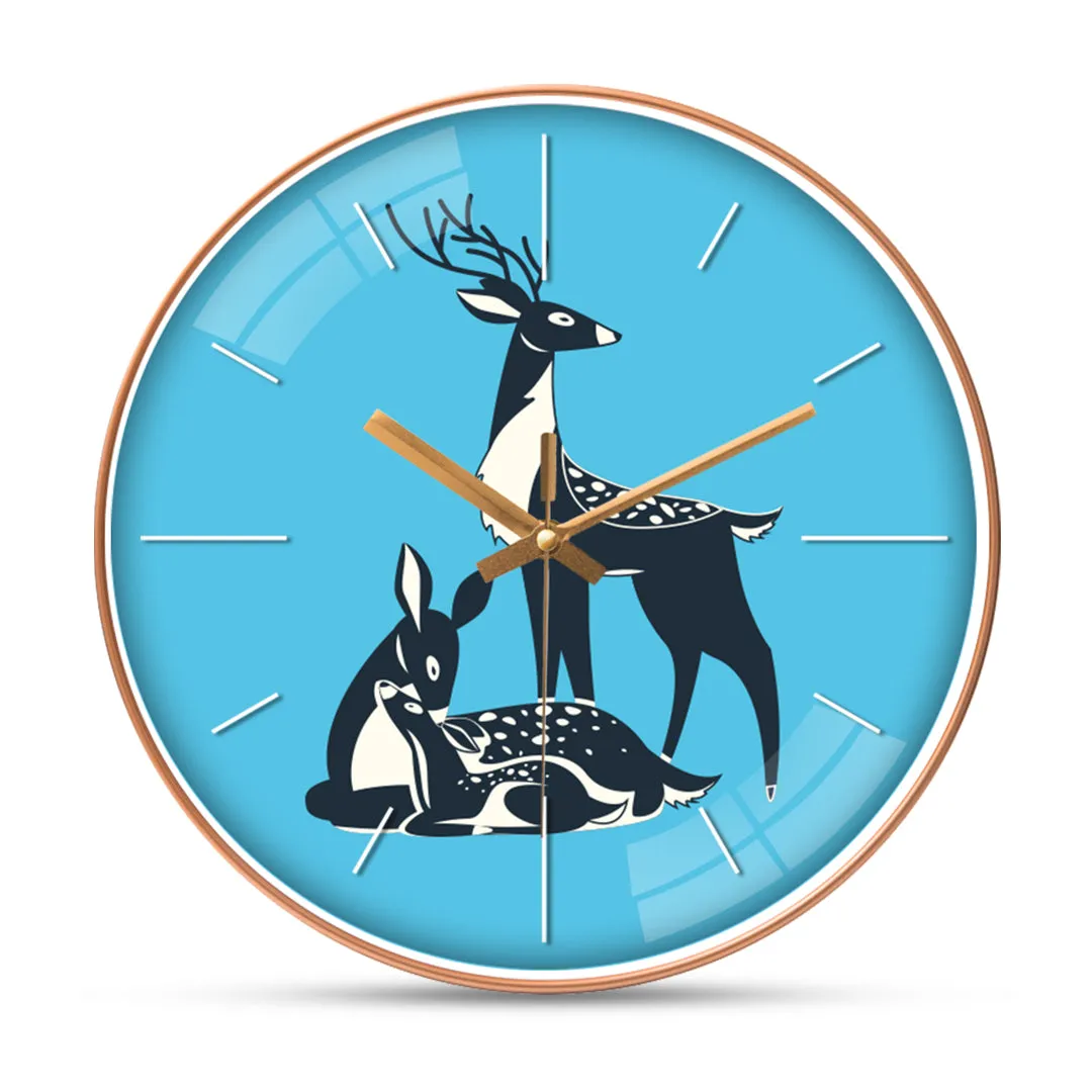 Abstract Deer Wall Clock