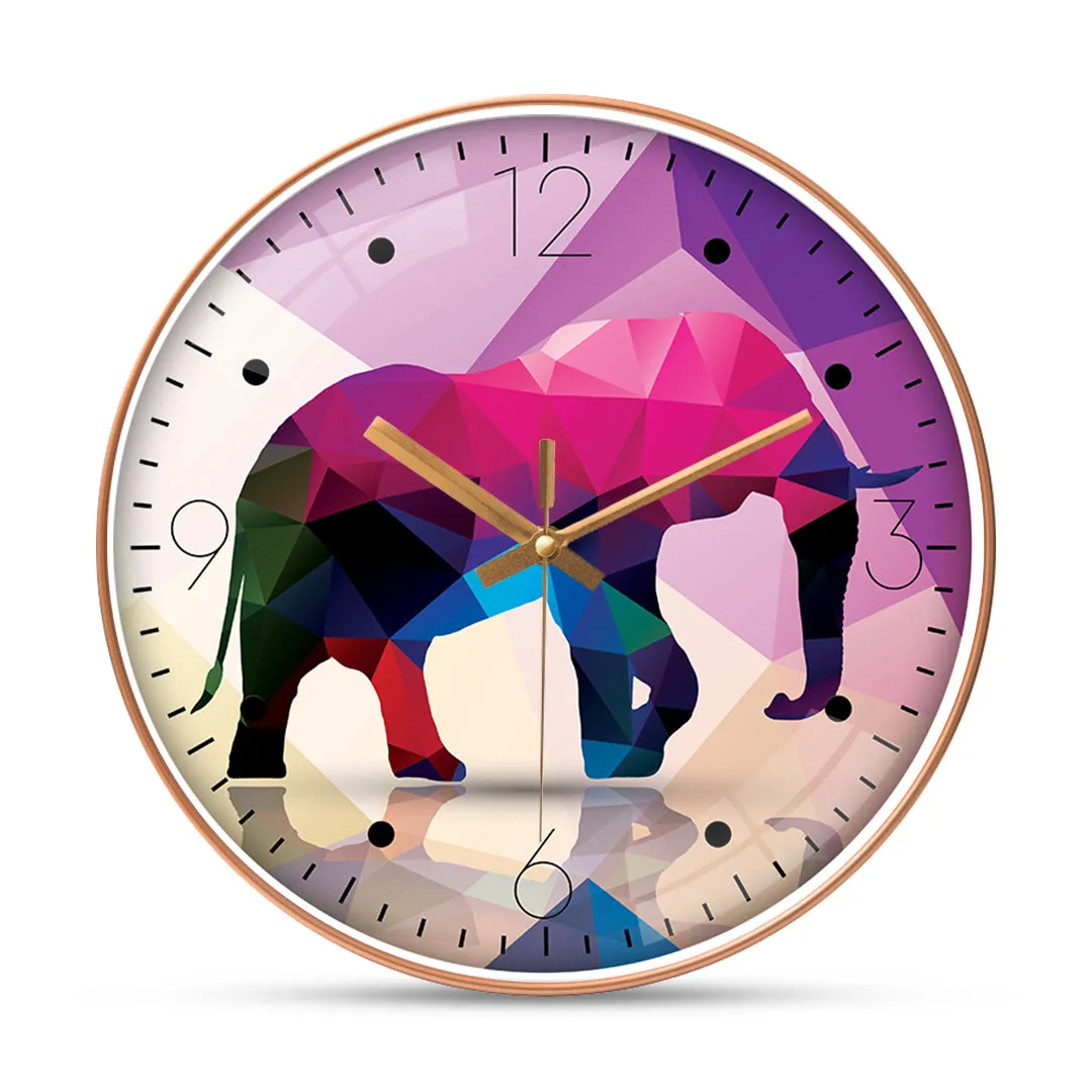 Abstract elephant wall clock