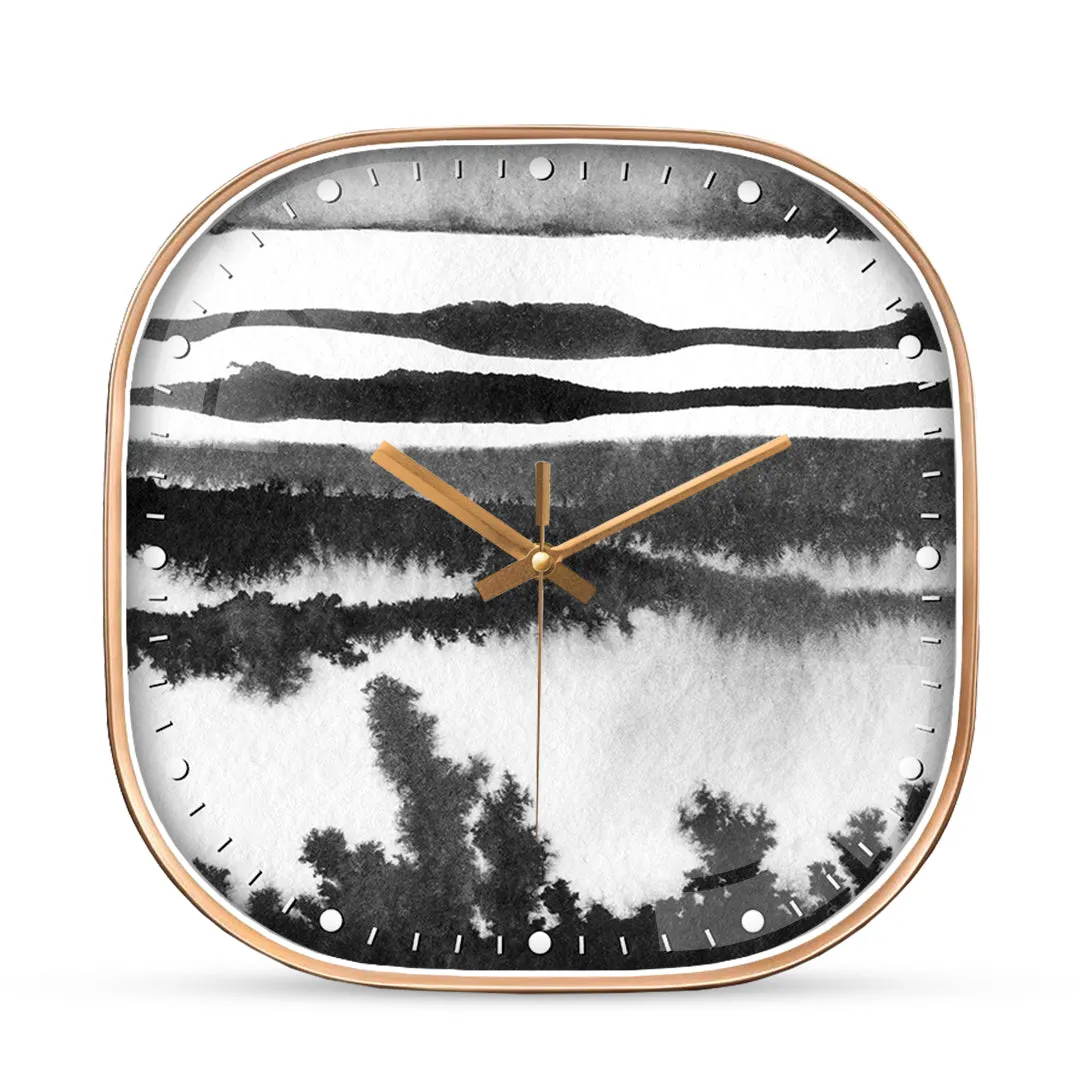 Abstract flower wall clock