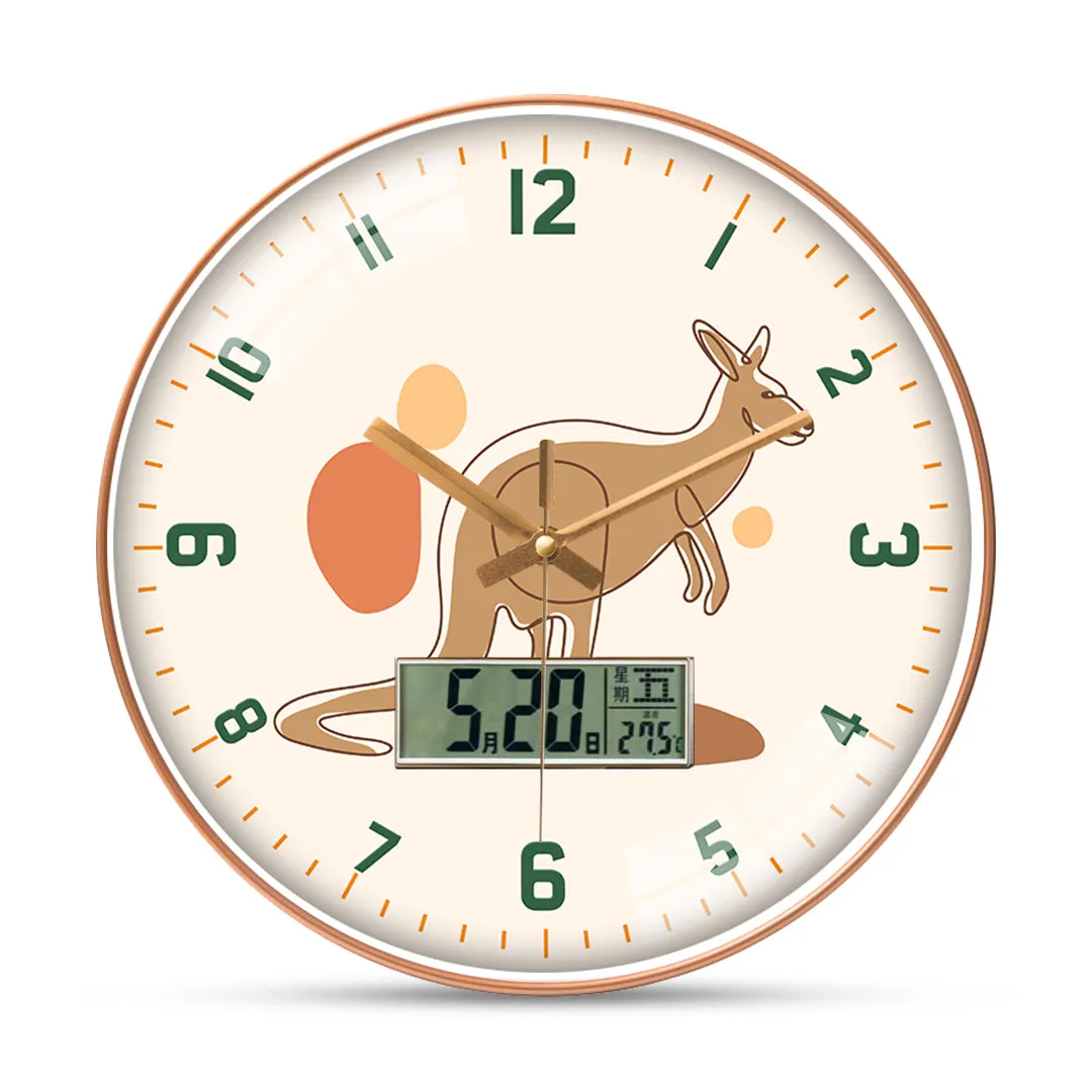 Abstract kangaroo wall clock