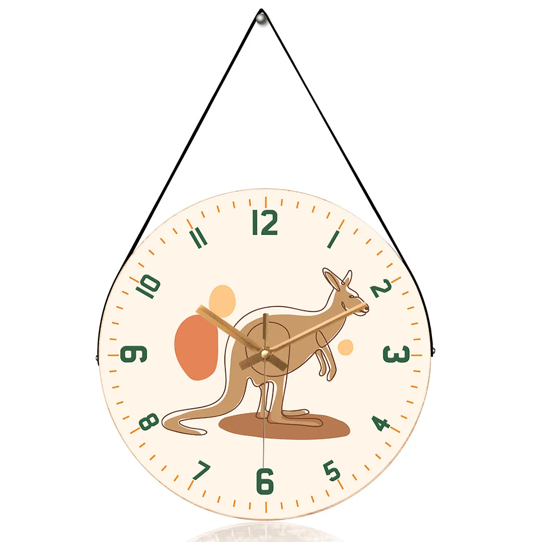 Abstract kangaroo wall clock