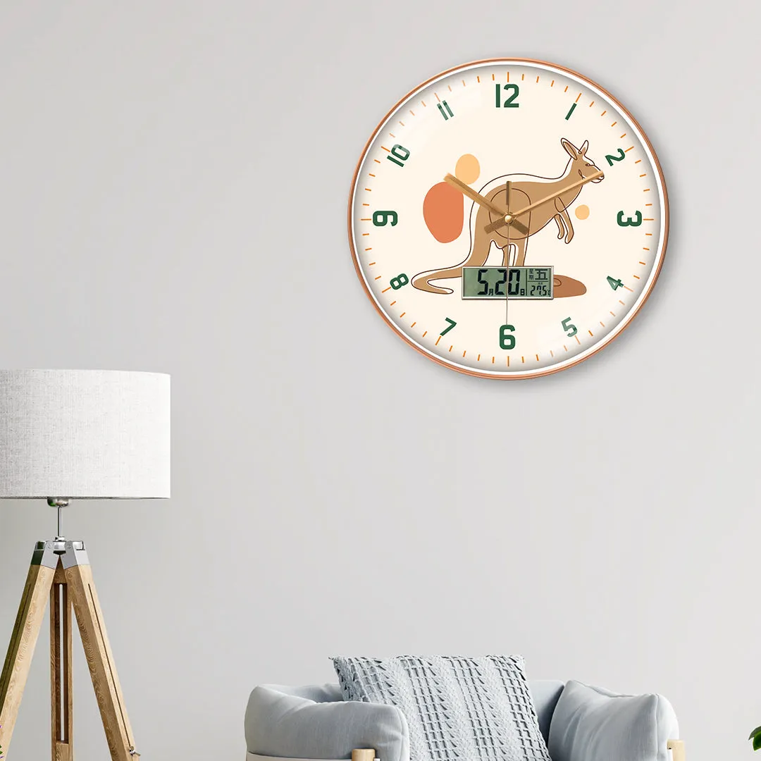 Abstract kangaroo wall clock