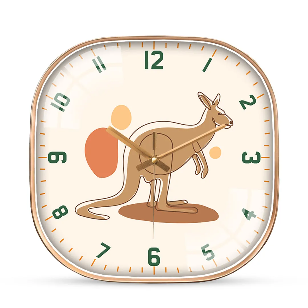 Abstract kangaroo wall clock