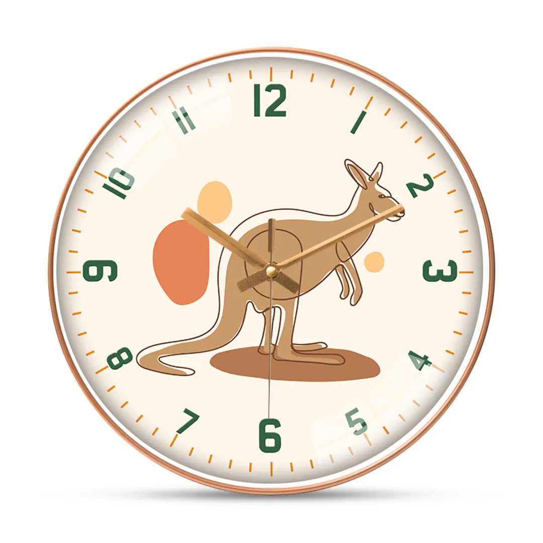 Abstract kangaroo wall clock