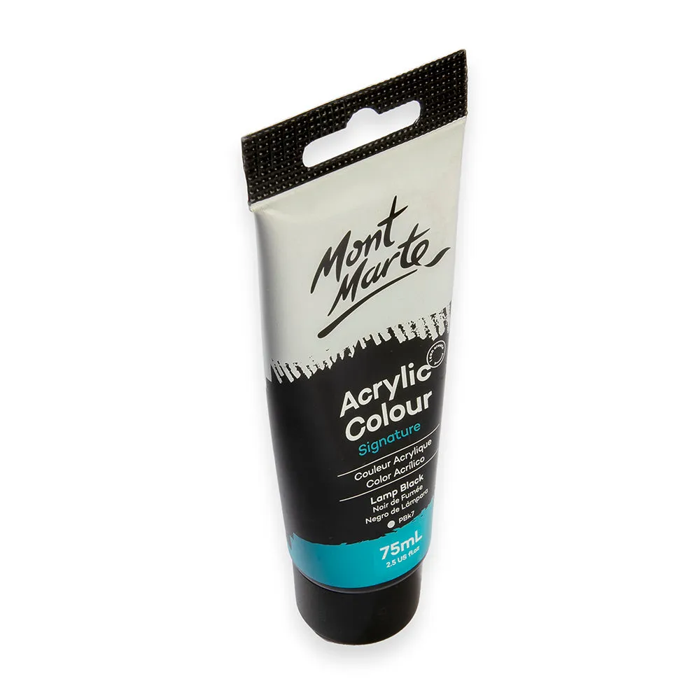 Acrylic Colour Paint Signature 75ml (2.5 US fl.oz) Tube - Lamp Black