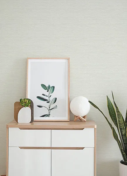 Agave Off-White Faux Grasscloth Wallpaper