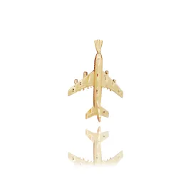 Airplane Diamond Cut Pendant (14K)