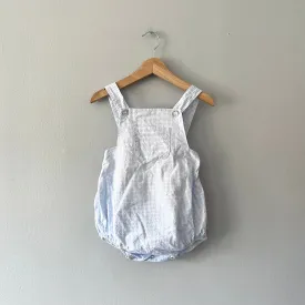 Amaia / Light blue x white romper / 2Y