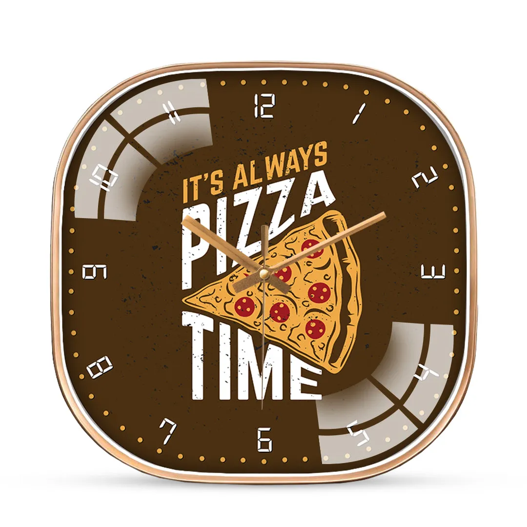 Amazing pizza quote wall clock