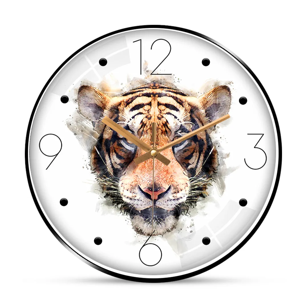 Amazing tiger art wall clock