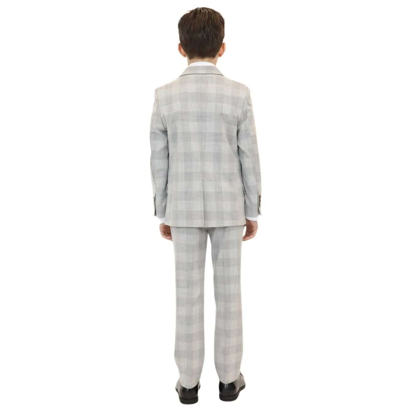 Appaman Boys 2pc Stretch Mod London Check Grey Suit