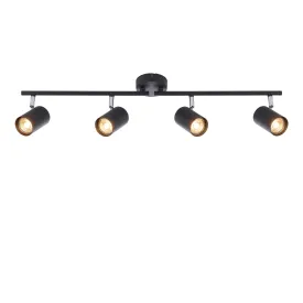 Arezzo 4 Light Black Bar Spotlight 35W