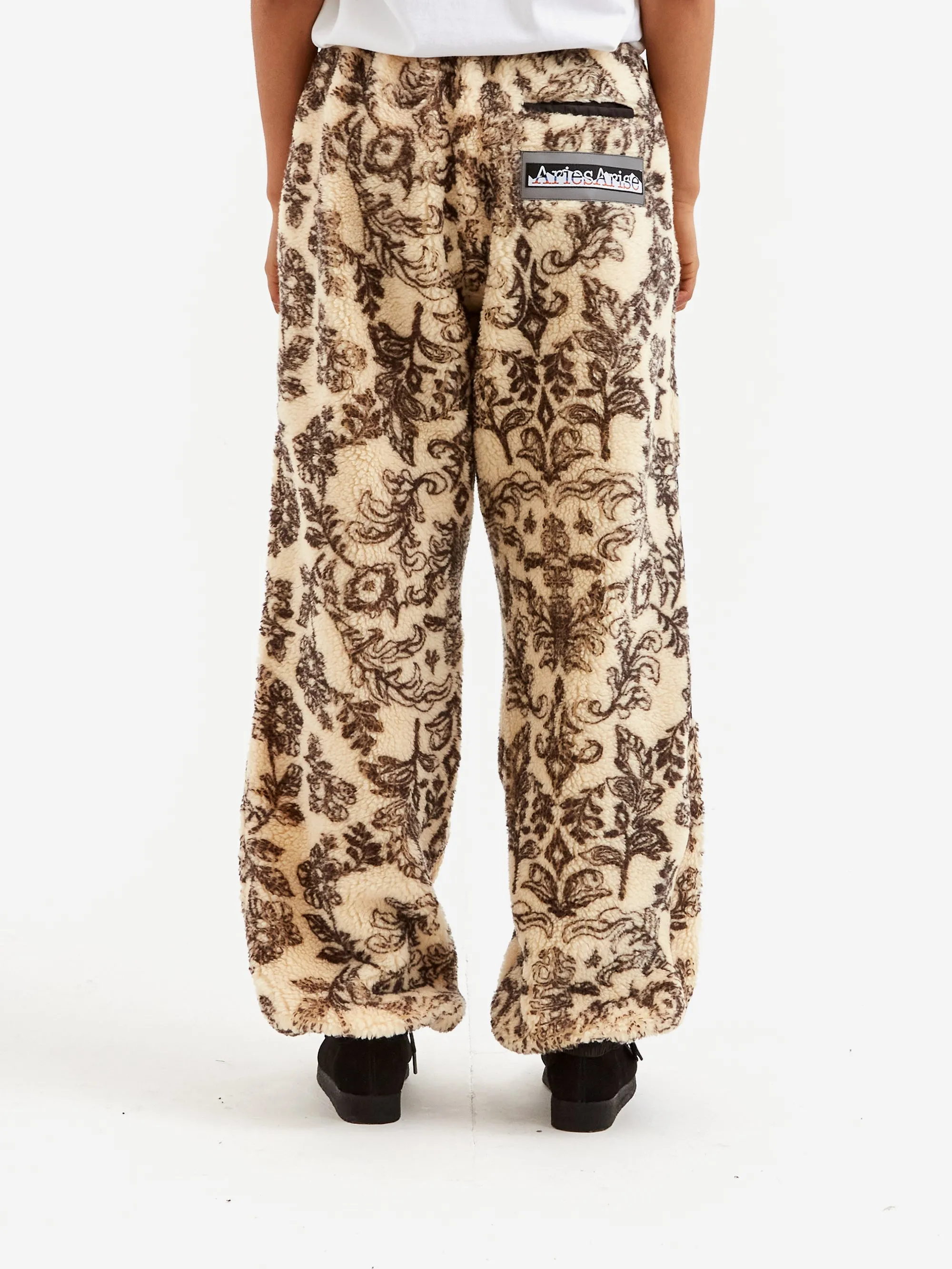 Aries Floral Fleece Pant - Ecru