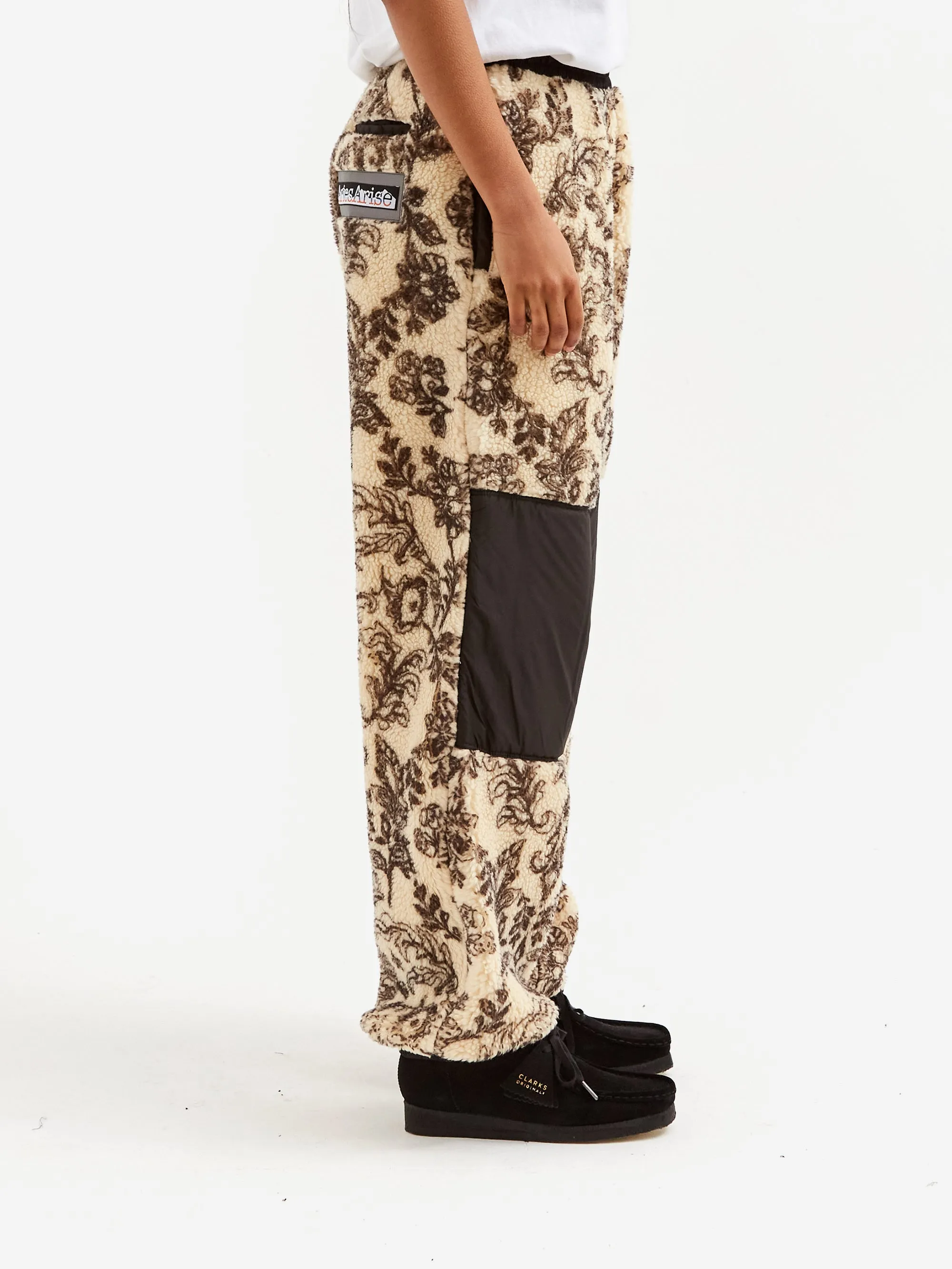 Aries Floral Fleece Pant - Ecru