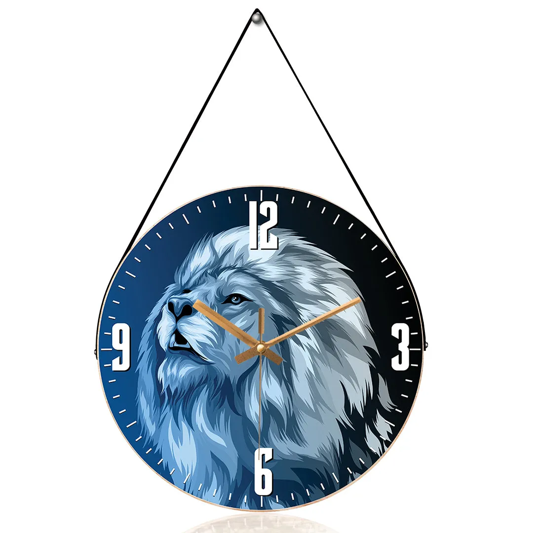 Art lion wall clock