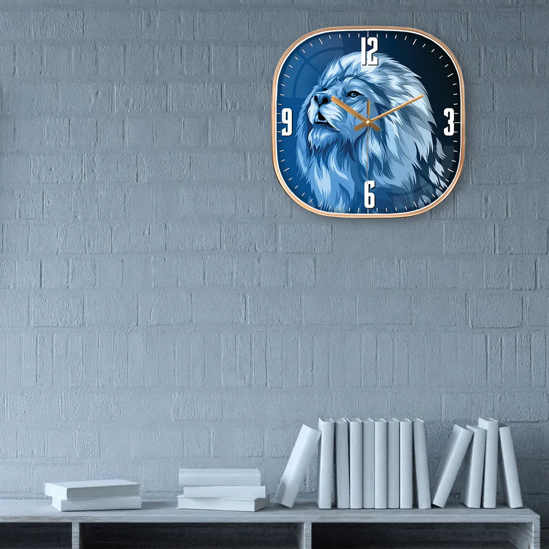 Art lion wall clock