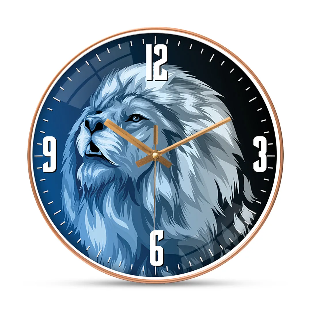 Art lion wall clock