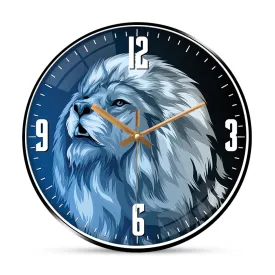 Art lion wall clock