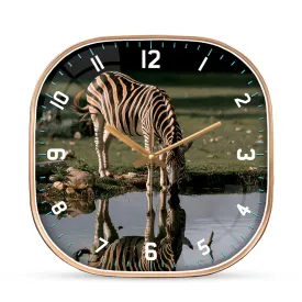 Attractive zebra wall clock