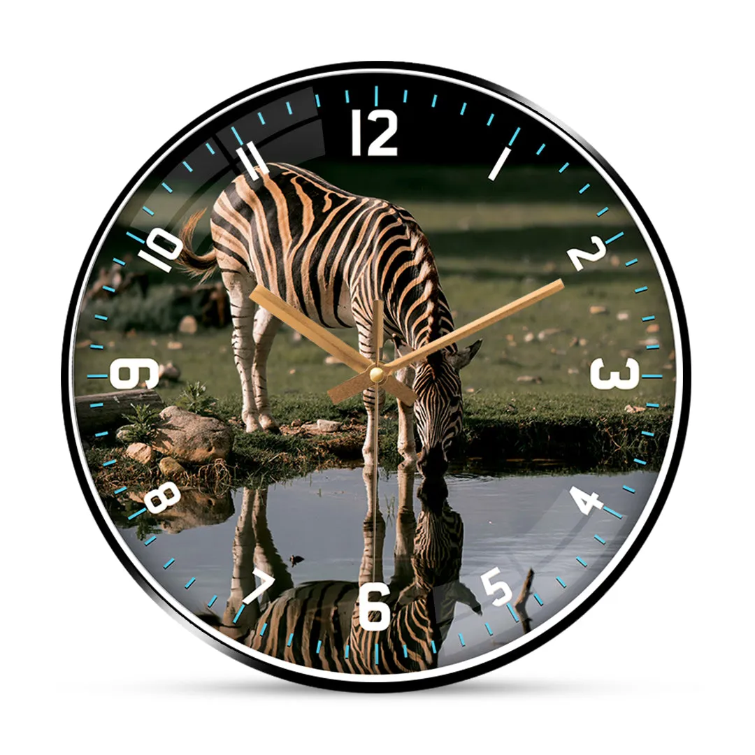 Attractive zebra wall clock