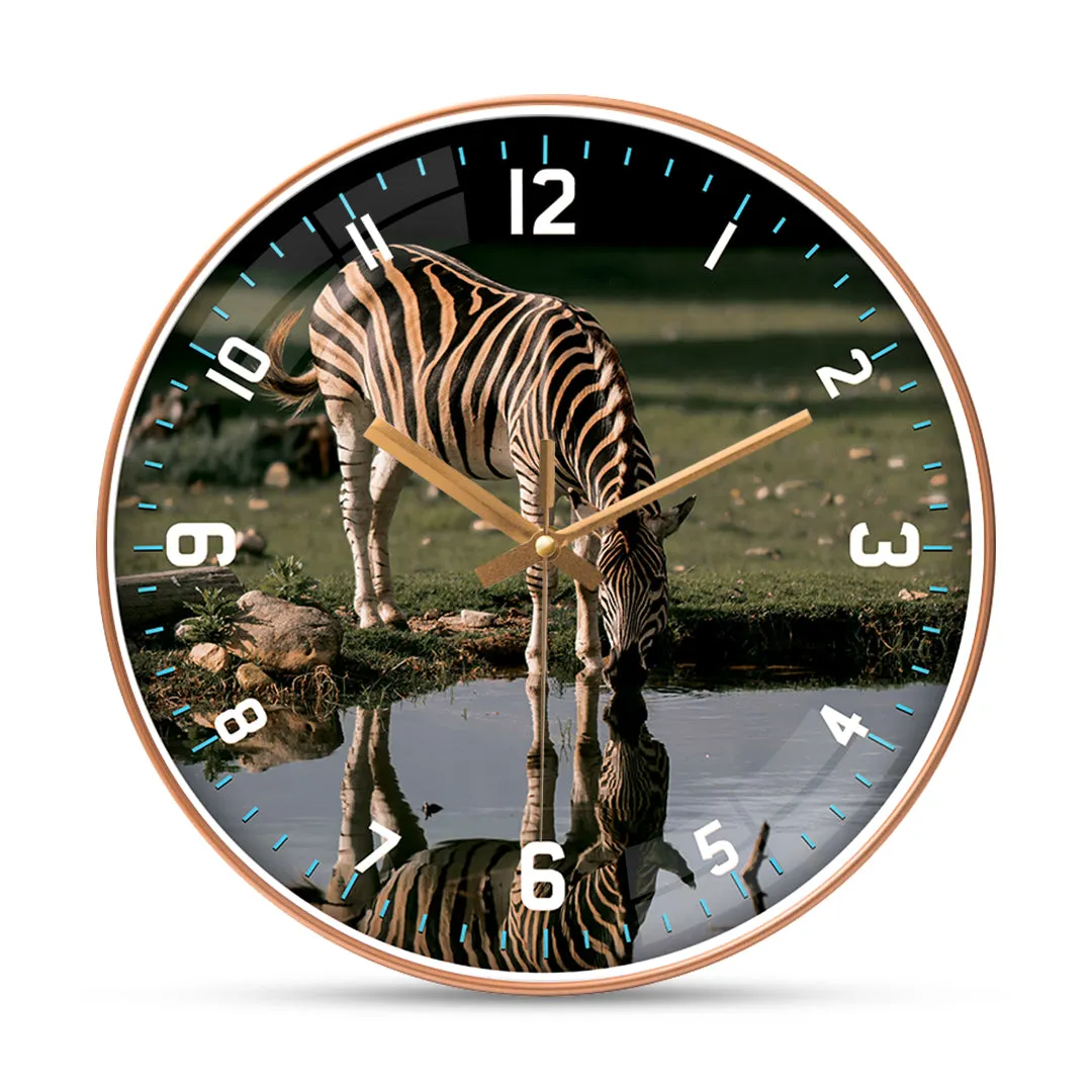 Attractive zebra wall clock