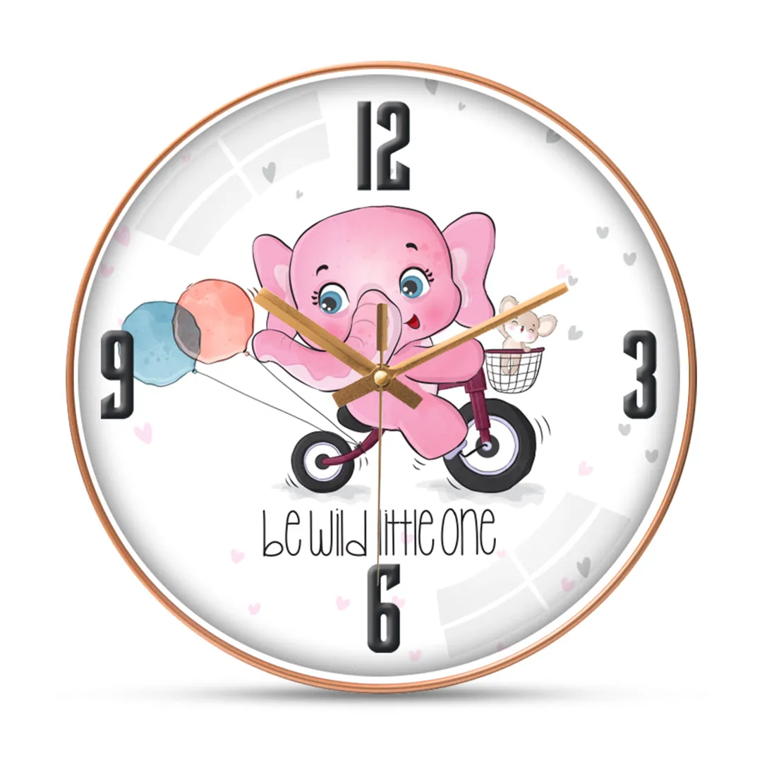 Baby elephant wall clock