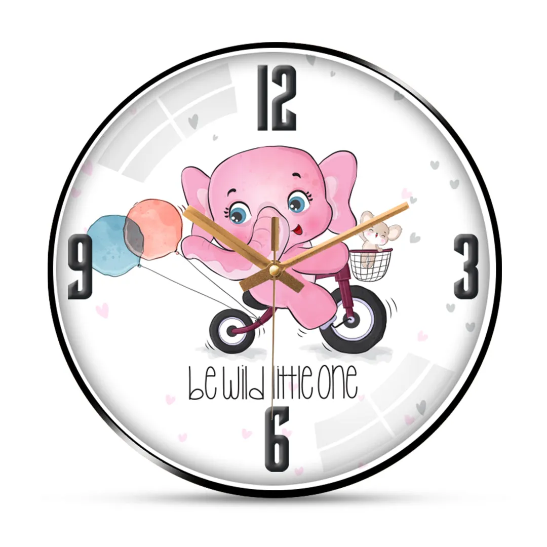 Baby elephant wall clock