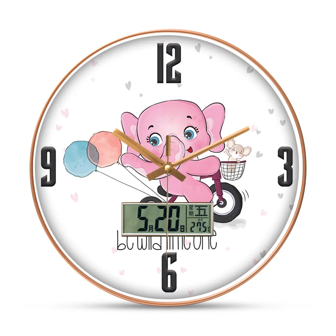 Baby elephant wall clock