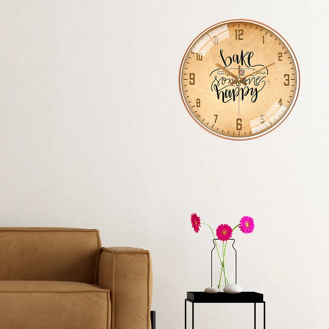 Baking kitchen quote wall clock