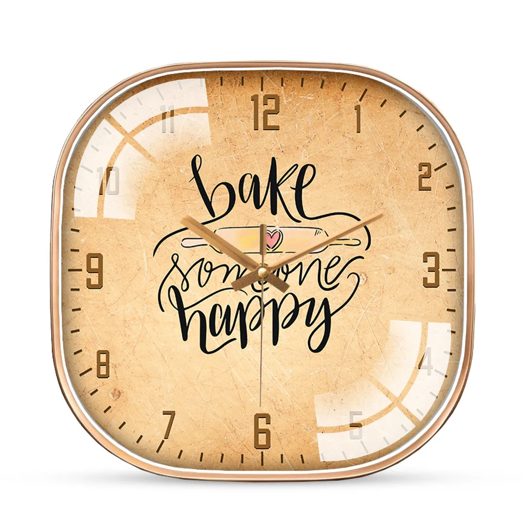 Baking kitchen quote wall clock