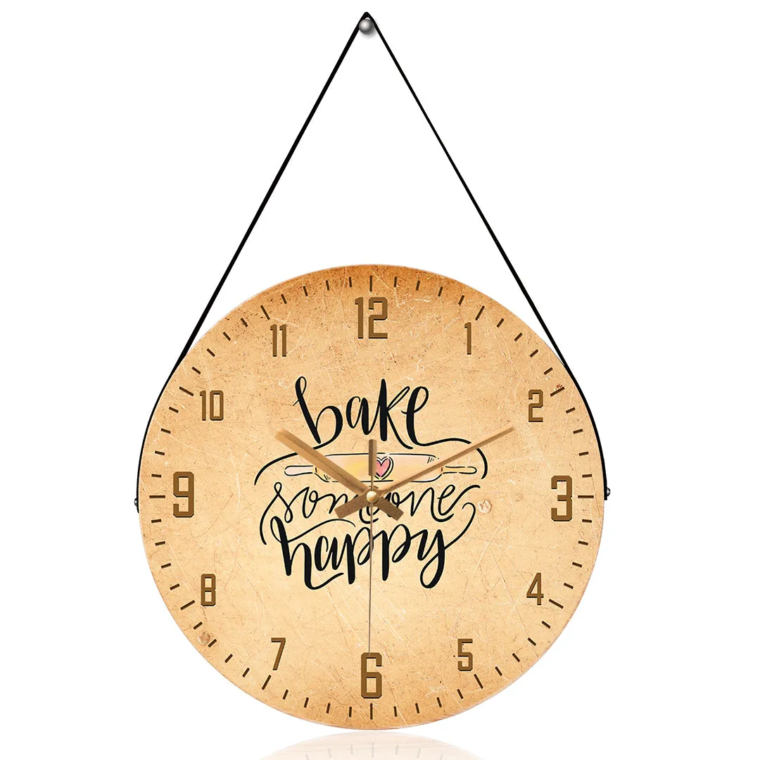 Baking kitchen quote wall clock