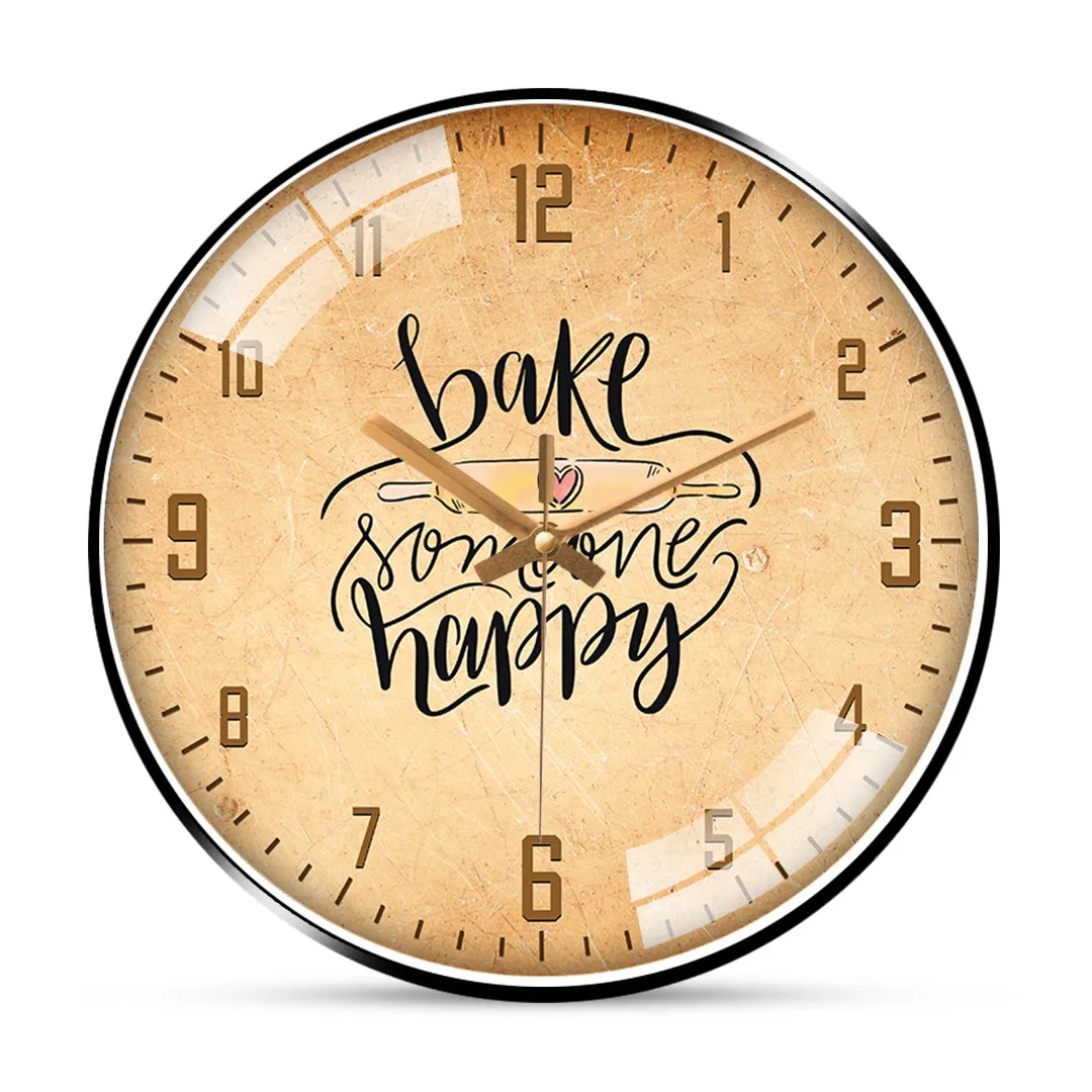 Baking kitchen quote wall clock