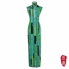 【BAMBOO】Masterpiece Collection Haute Couture 100% Silk Cheongsam (Sleeveless/Tailored Fit)