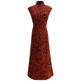 【BARBER TWIRL】100% Silk Cheongsam (Cap Sleeve) (香港經典) (轉轉燈)